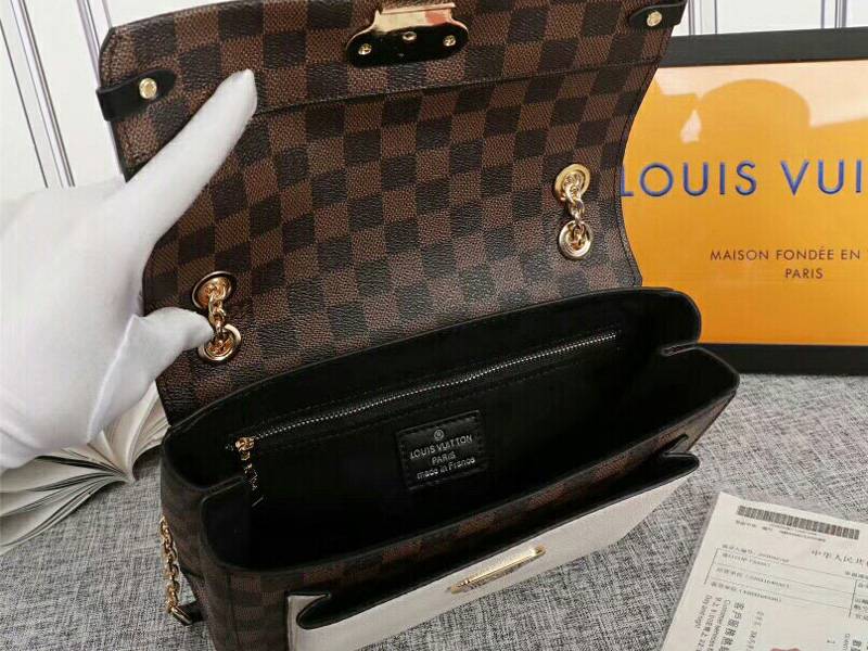 L0vis Vvtt0n Damier Ebene Canvas Vavin PM Bag In Cream
