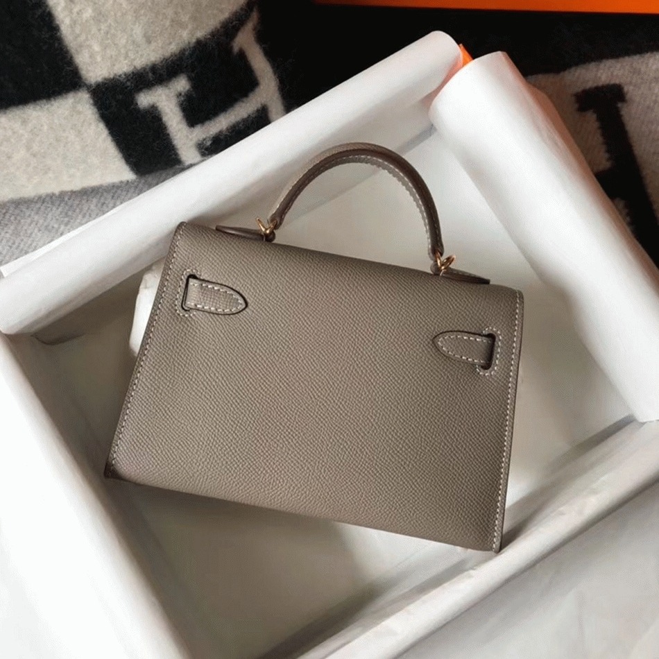 H**me5 Kelly Mini II Bag Fake in Gris Asphalt