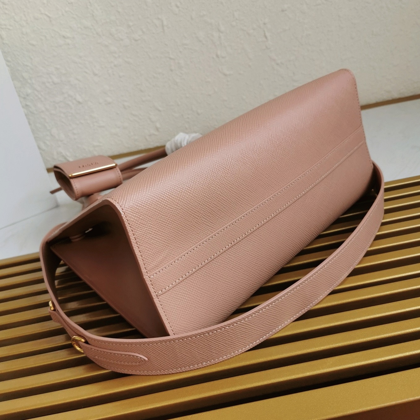Pra*a Monochrome Medium Bag Best Replica in Nude