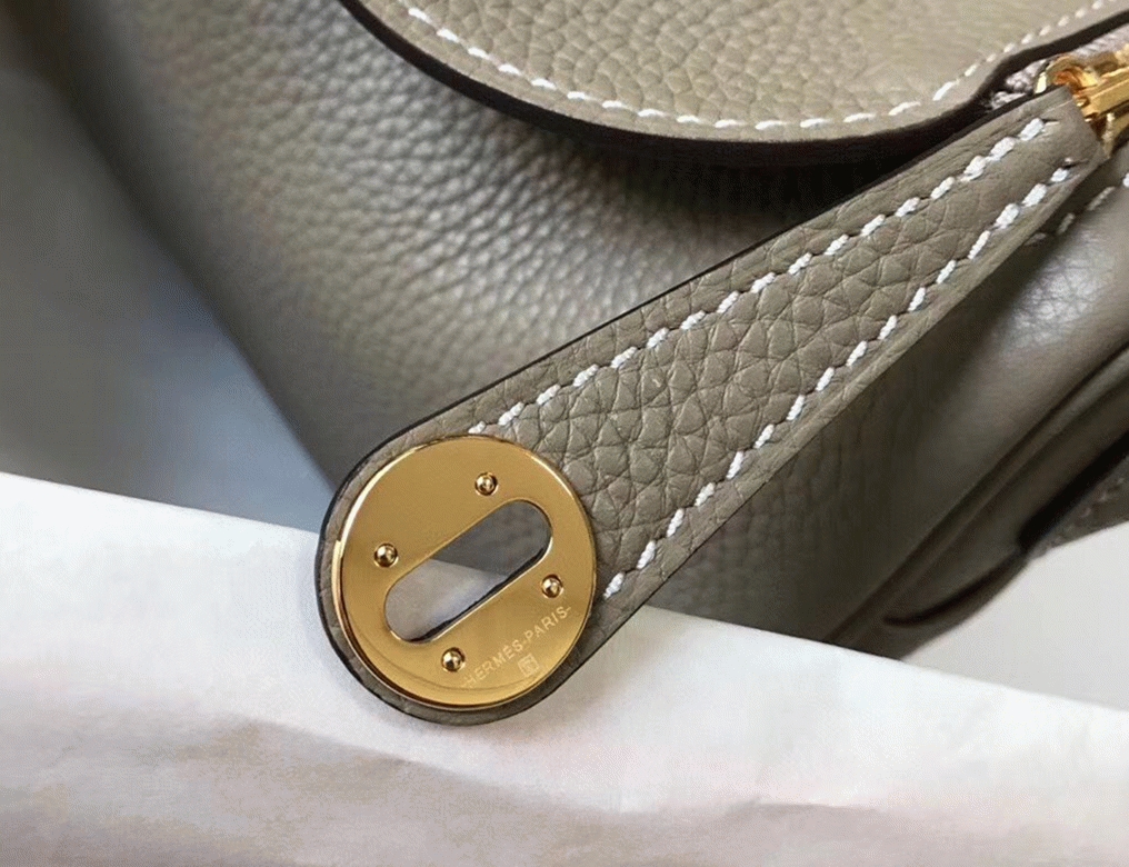 Luxury replica H**me5 Lindy Mini handbag in tourterelle shade