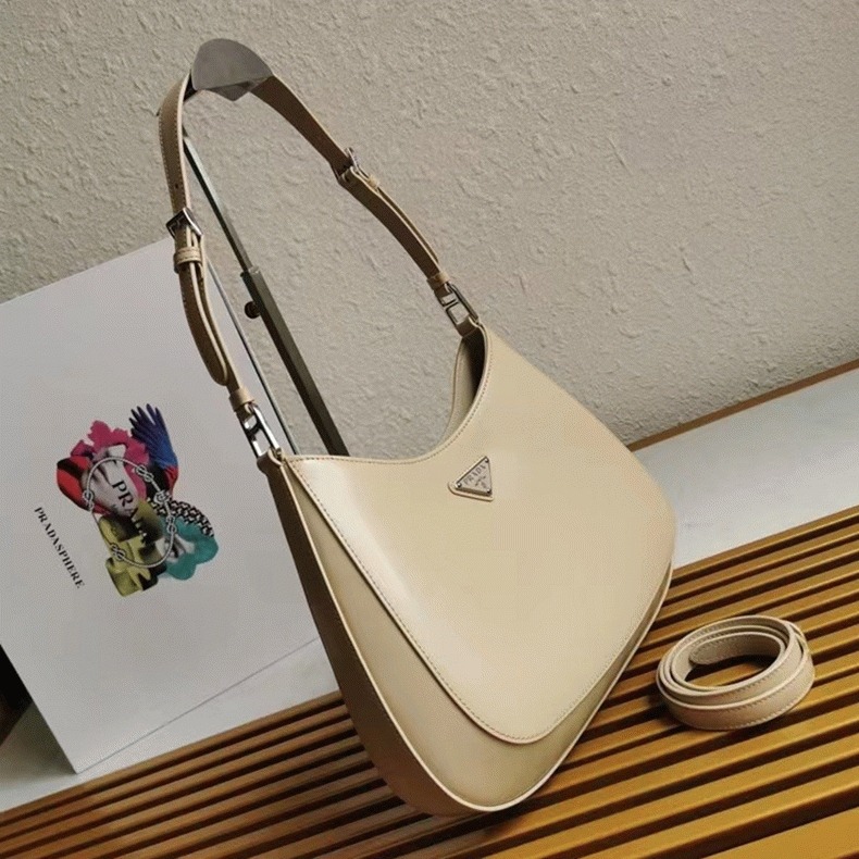 Beige Pra*a Cleo Small Bag Replica