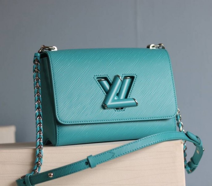 L0vis Vvtt0n Epi Leather Twist MM Bag In Celestial Blue