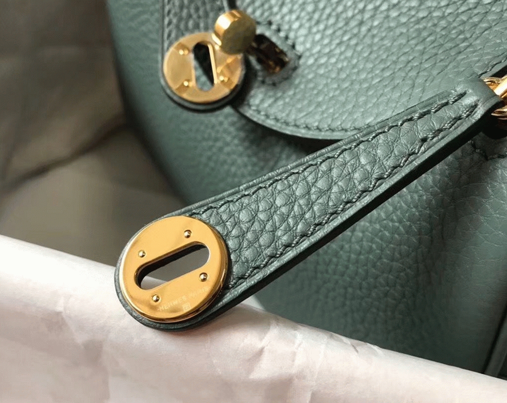 Best replica H**me5 Lindy Mini handbag in vert amande