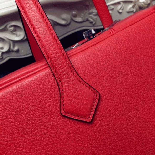 Red Luxury Replica H**me5 Victoria II 35cm Bag