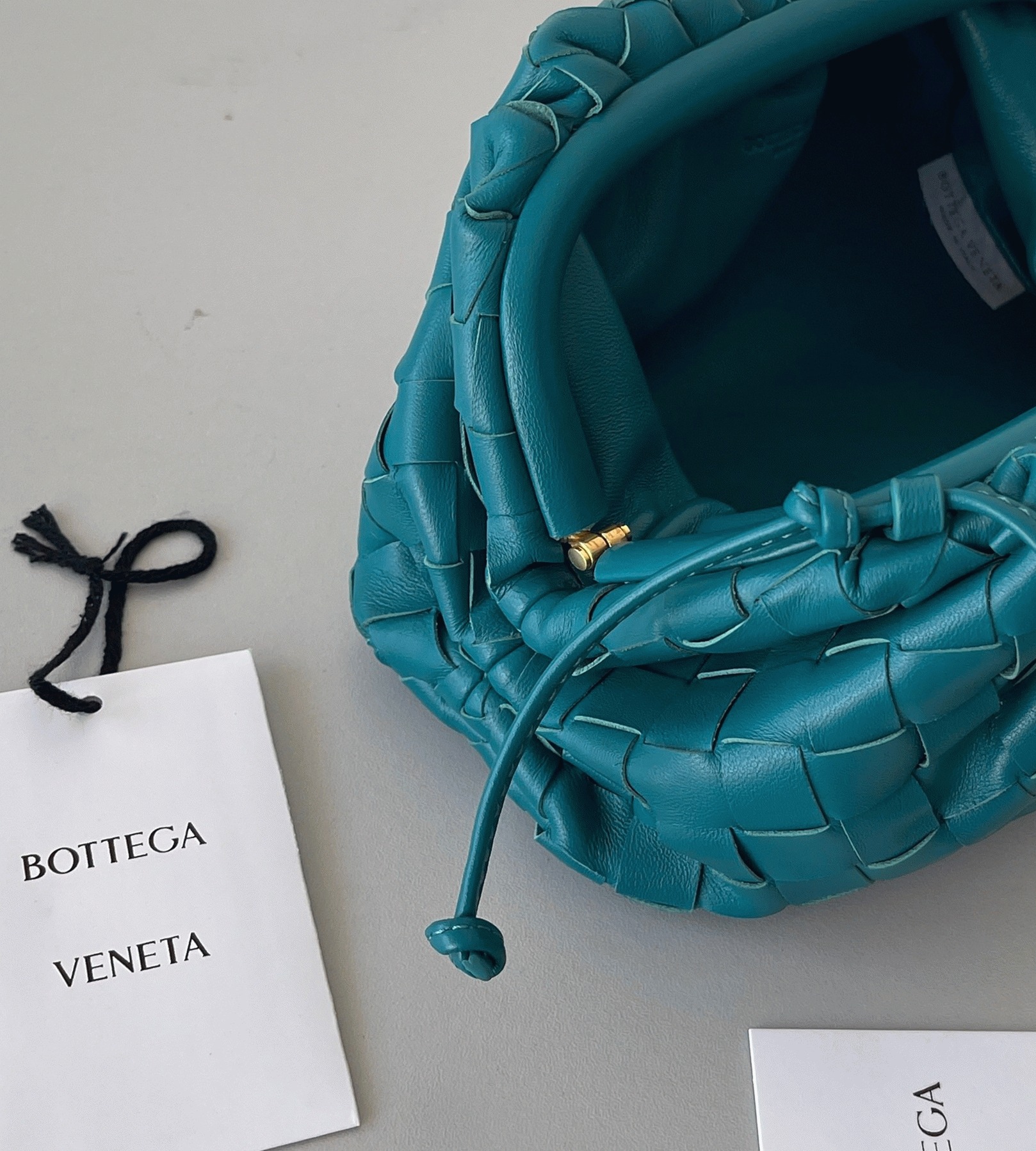 Replica B0tt*ga Ven*ta Mini Pouch with Strap Mallard