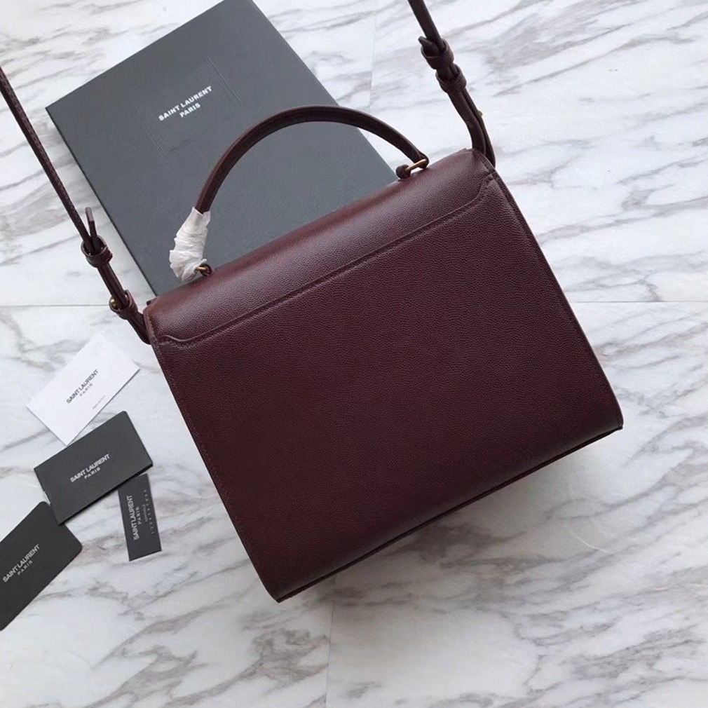 Fake Sa1nt Lau*nt Cassandra Medium Bag Bordeaux