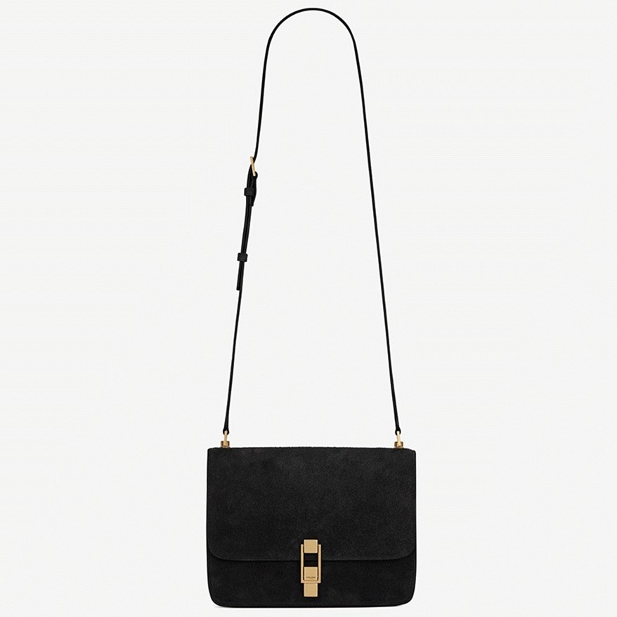 Fake Sa1nt Lau*nt Le Carre Satchel Bag Black