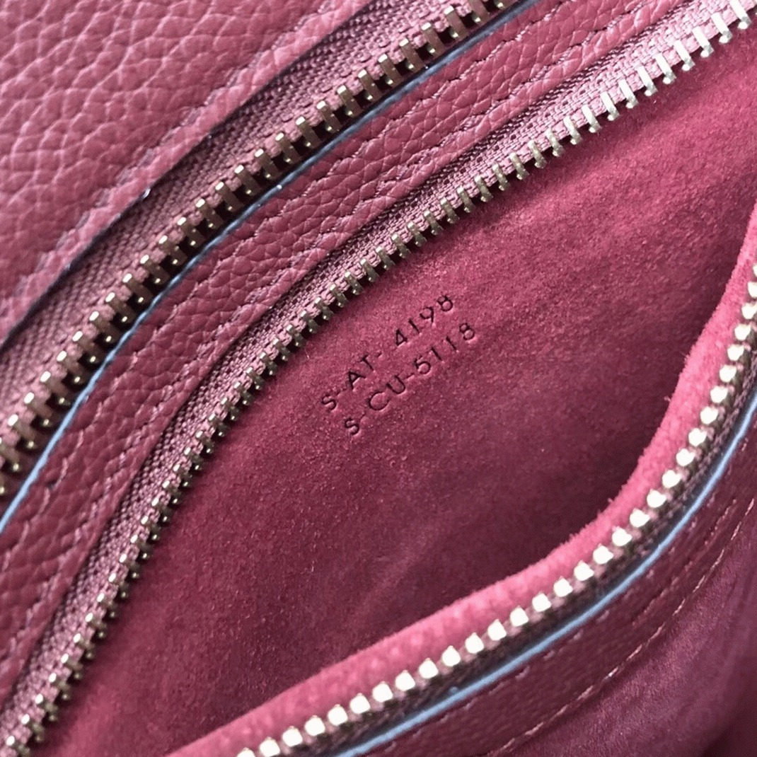ce1i*e micro lU*gage tote bag knockoff in dark red