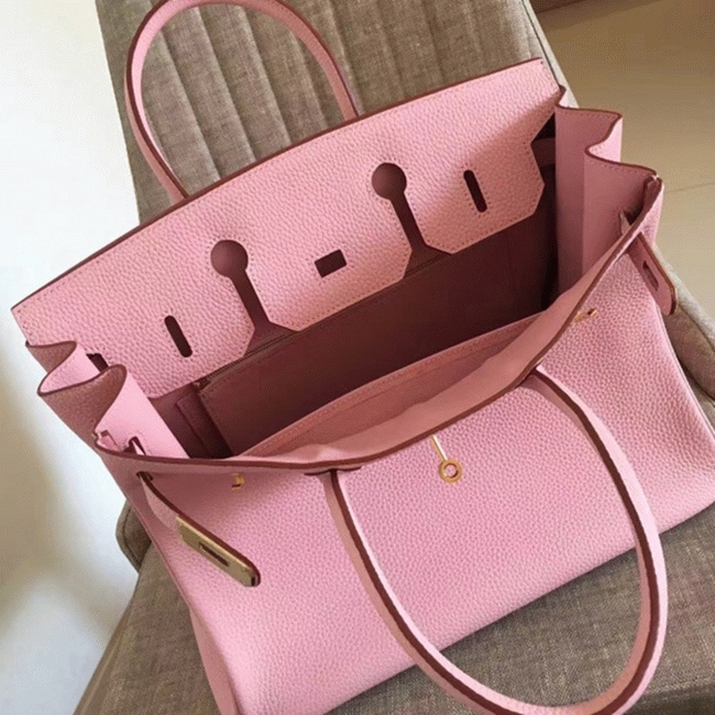 Pink Designer Knockoff H**me5 Birkin 35cm Handbag