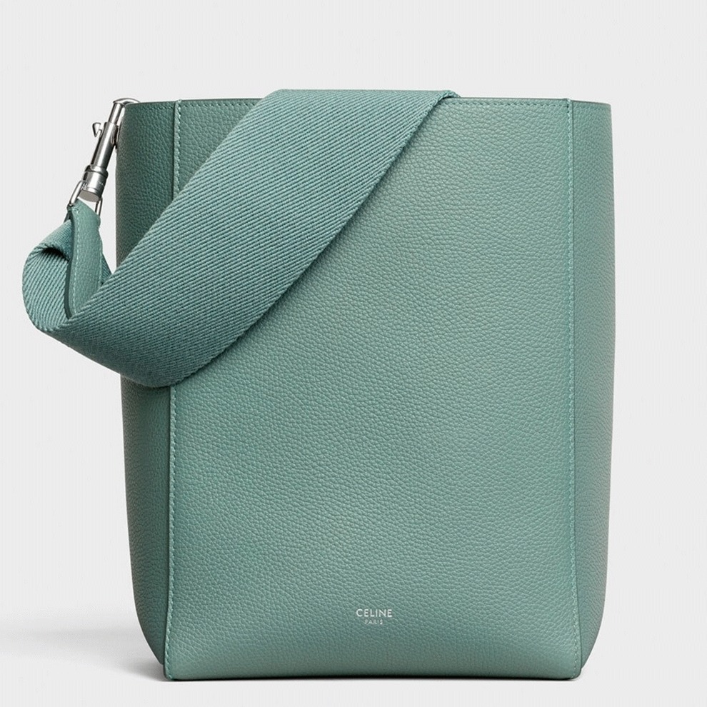 Top Quality Replica Ce1i*e Sangle Small Bucket Bag In Celadon Calfskin