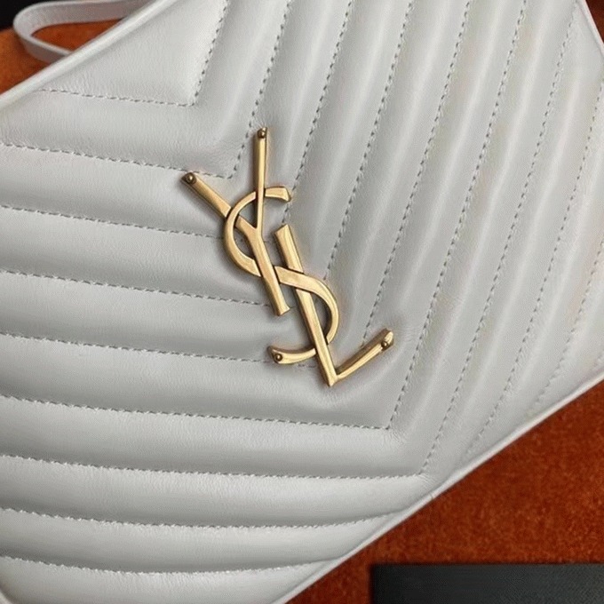 Fake Sa1nt Lau*nt Lou Camera Bag White