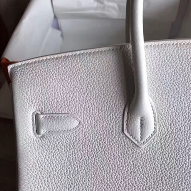 High Quality White H**me5 Birkin 30cm Replica Purse