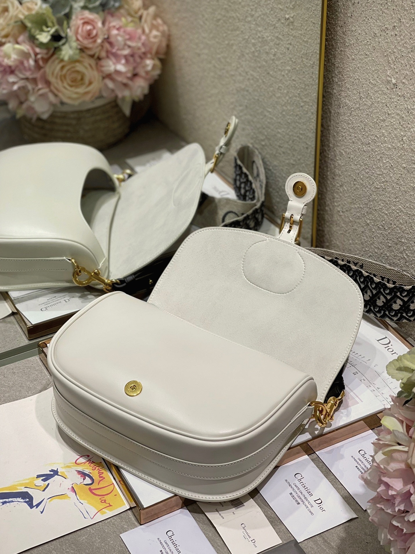 D10r Bobby Large Bag Replica in White