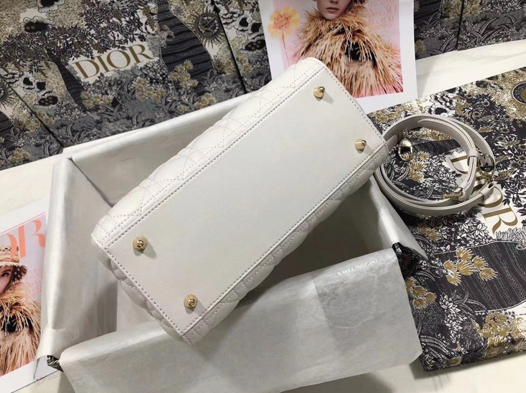 D10r Lady D10r Medium Bag Replica in White