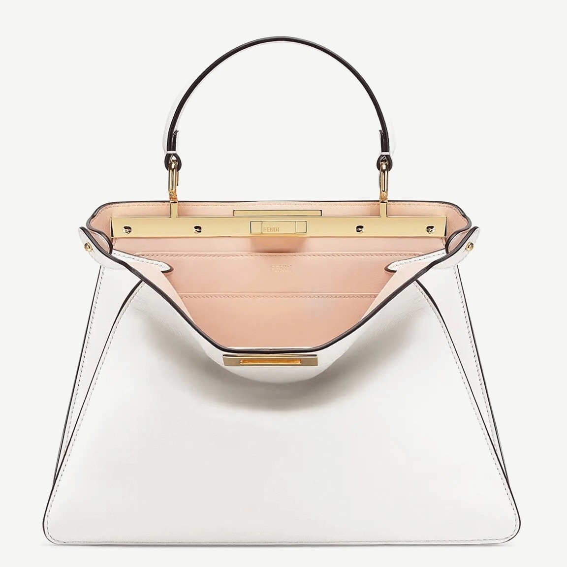 Top Quality Fake F**di Peekaboo ISeeU Medium Bag In White Calfskin
