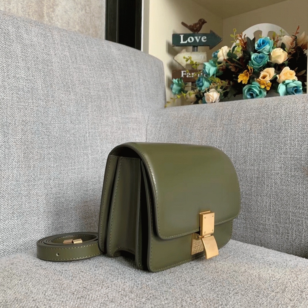 Top Quality Fake Ce1i*e Classic Box Small Bag In Army Green
