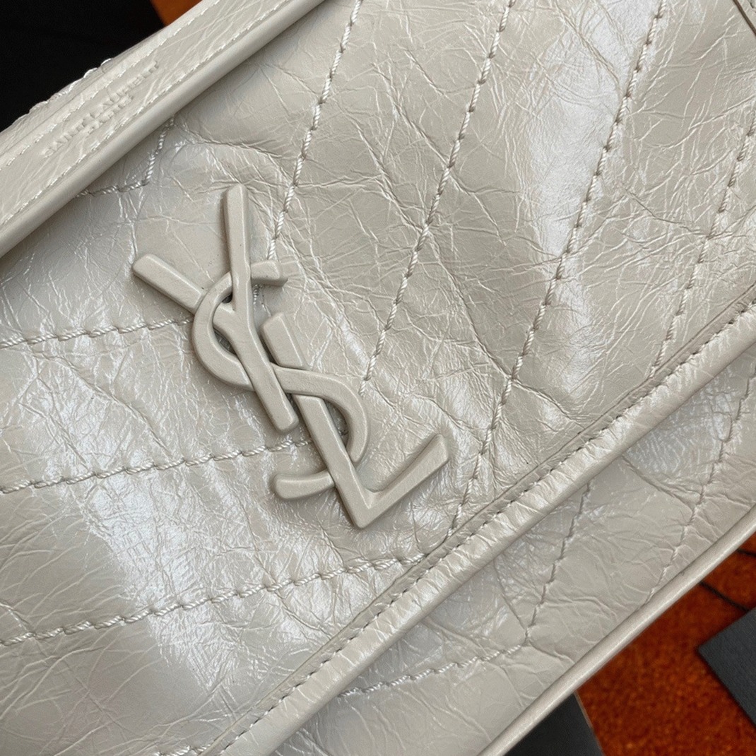 Fake Sa1nt Lau*nt Niki Baby Chain Bag White