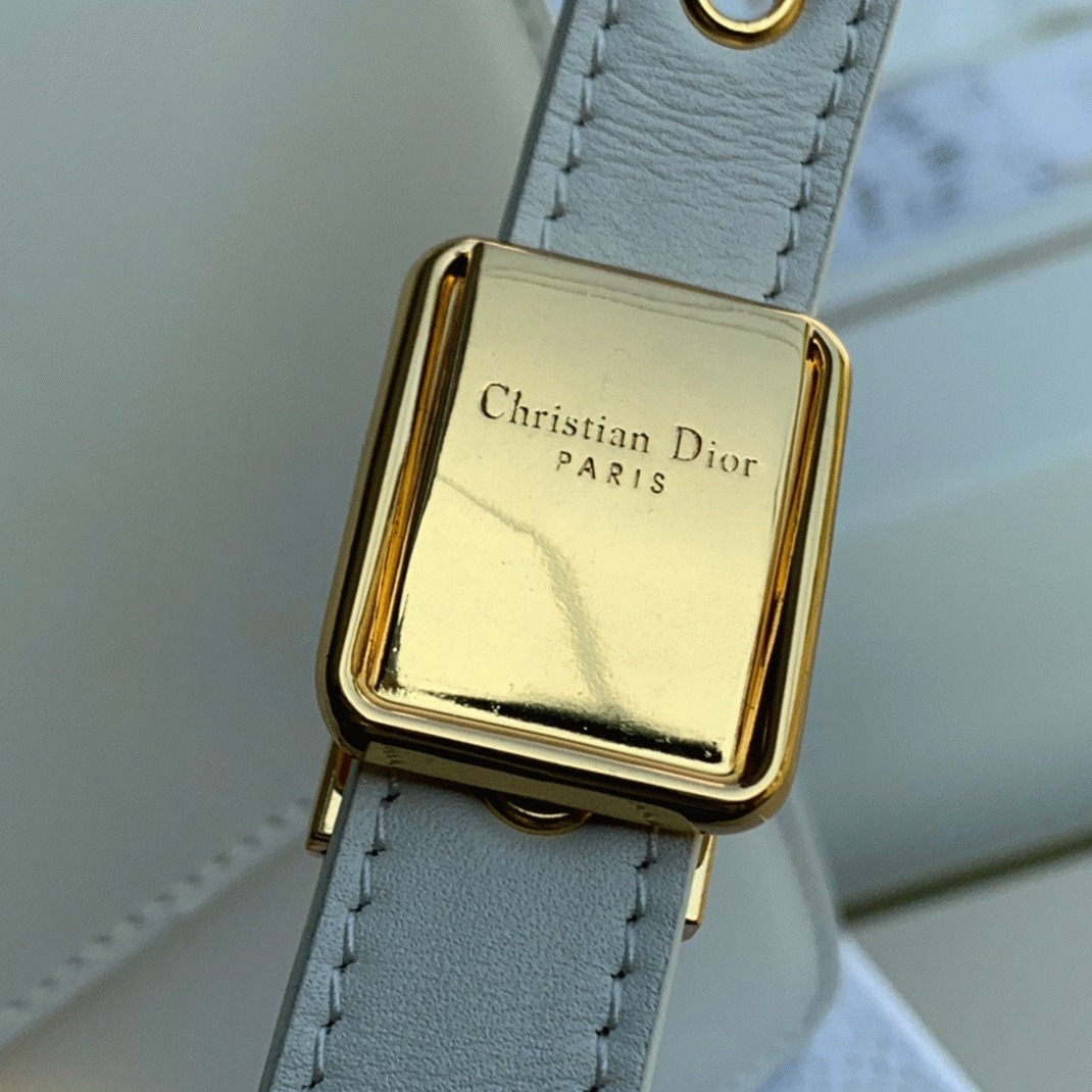 D10r 30 Montaigne Medium Bag Fake in White Box Calfskin