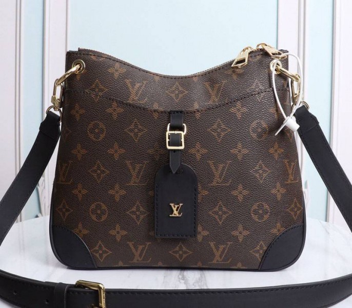 L0vis Vvtt0n Monogram Canvas Odeon PM Bag In Black