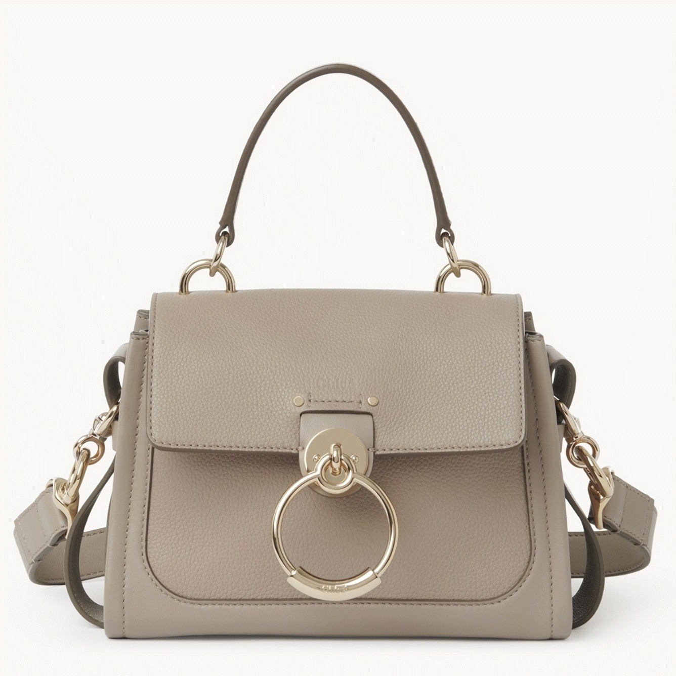 top quality fake Ch10e mini tess day bag in grey grained leather
