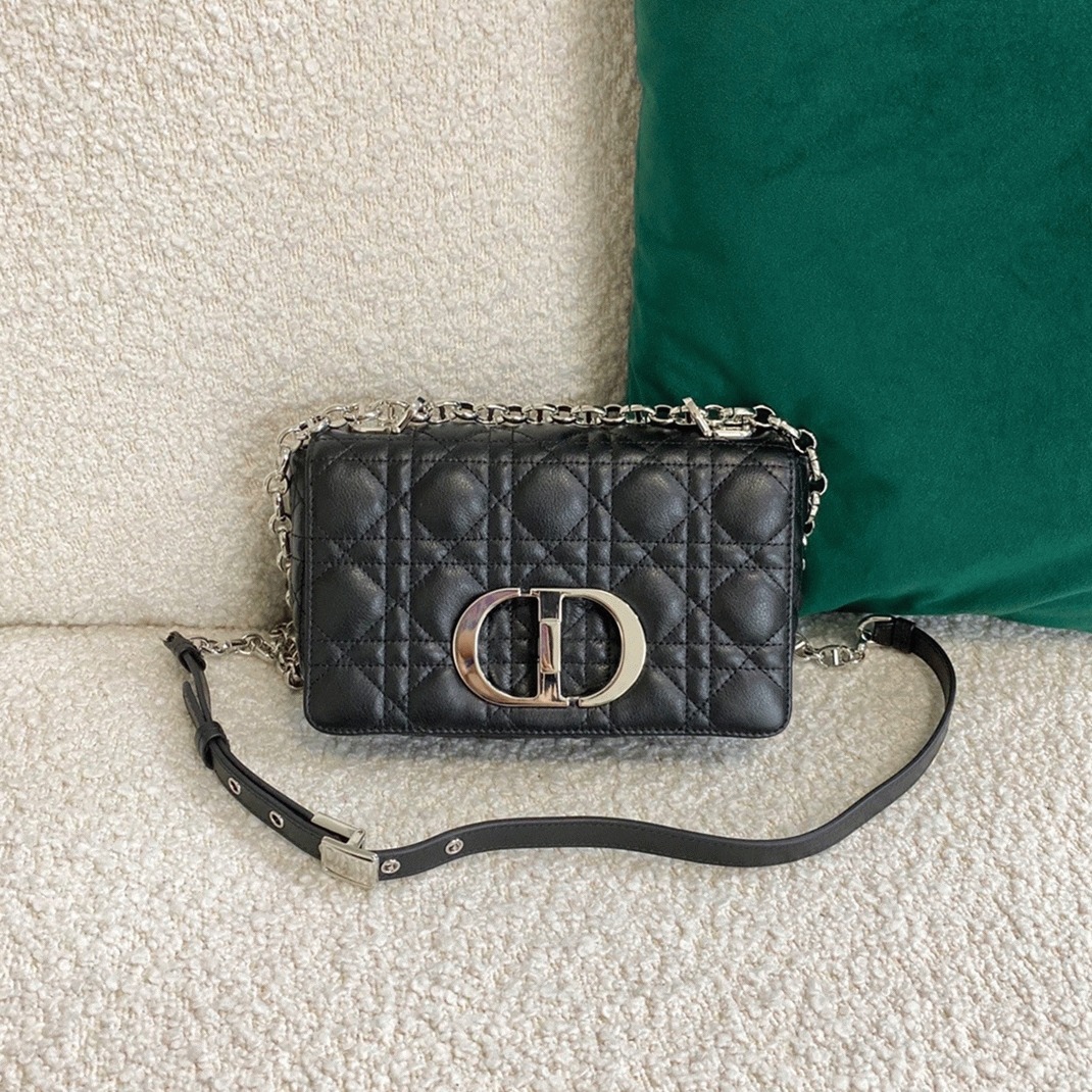 D10r Caro Small Bag Replica in Noir
