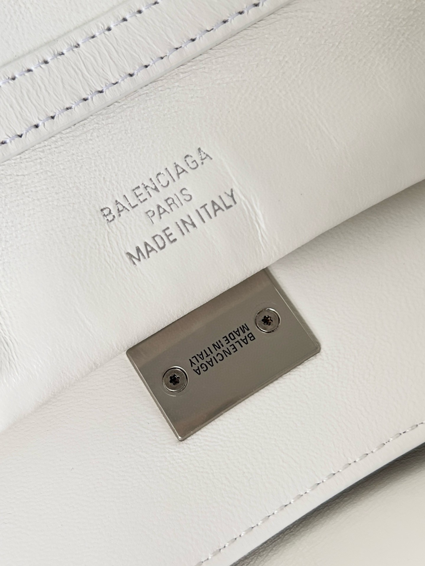 Knockoff Ba1en*iaga Rodeo Large Bag White Crocodile Embossed Calfskin