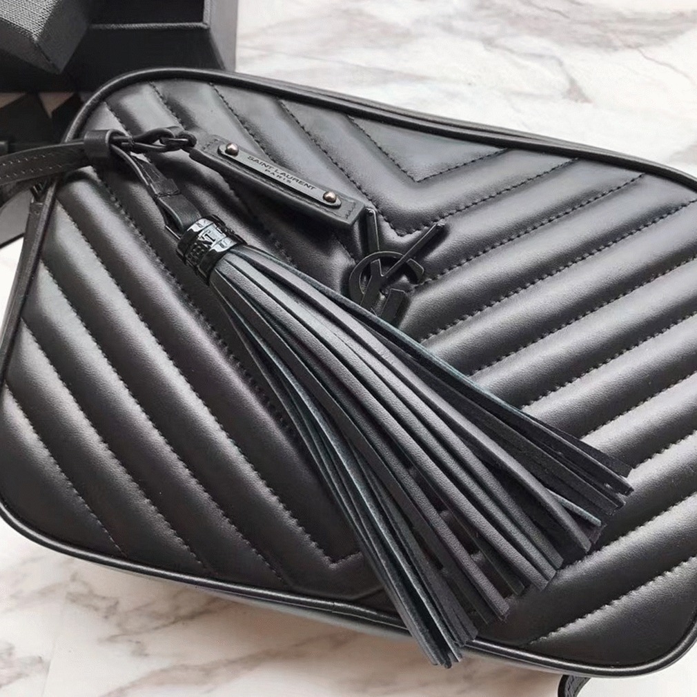 Fake Sa1nt Lau*nt Lou Camera Bag Black