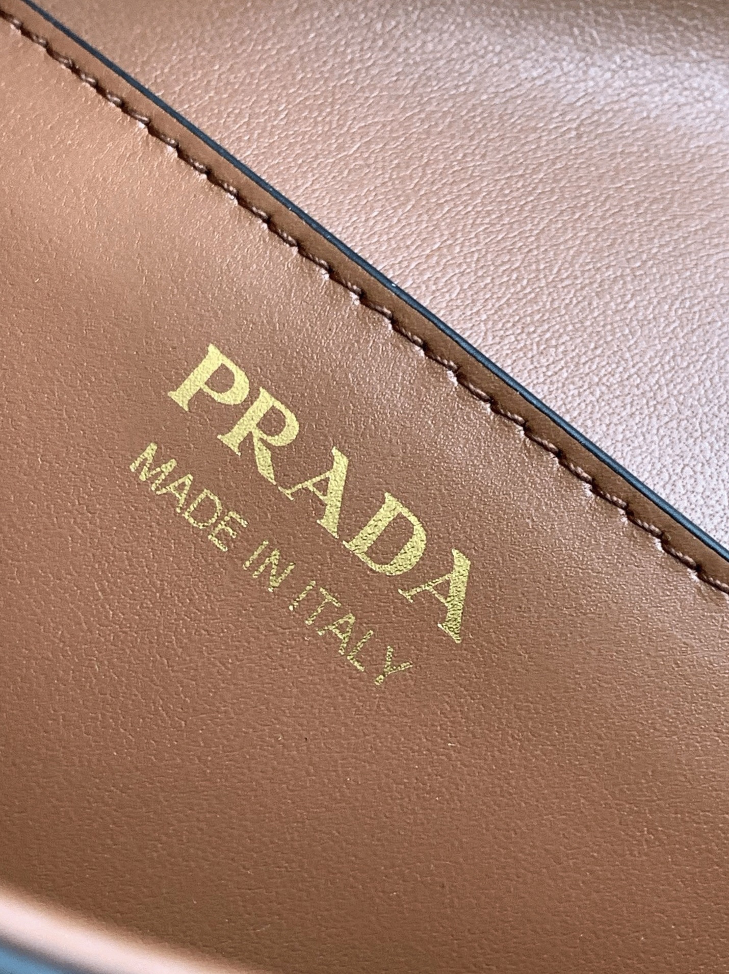Pra*a Shoulder Bag Knockoff in Cognac Smooth Calfskin