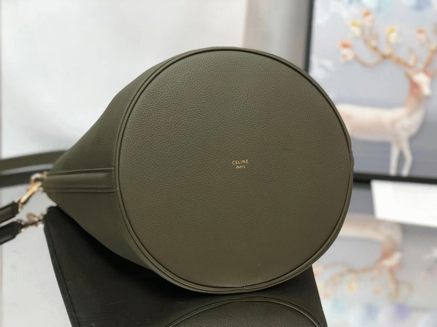 Top Quality Replica Ce1i*e Bucket 16 Bag In Dark Olive
