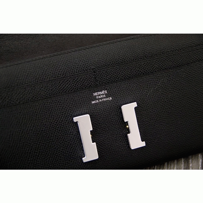 Black fake designer H**me5 Constance wallet