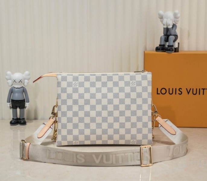 L0vis Vvtt0n Damier Azur Coussin PM Bag With Jacquard Strap