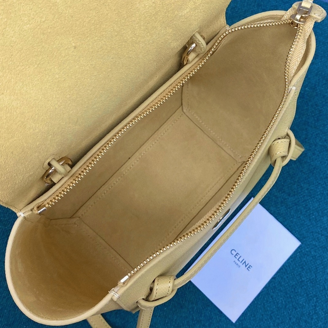 Ce1i*e Belt Nano Bag Fake in Yellow