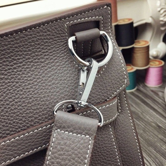 Large grey knockoff H**me5 Jypsiere 31cm handbag