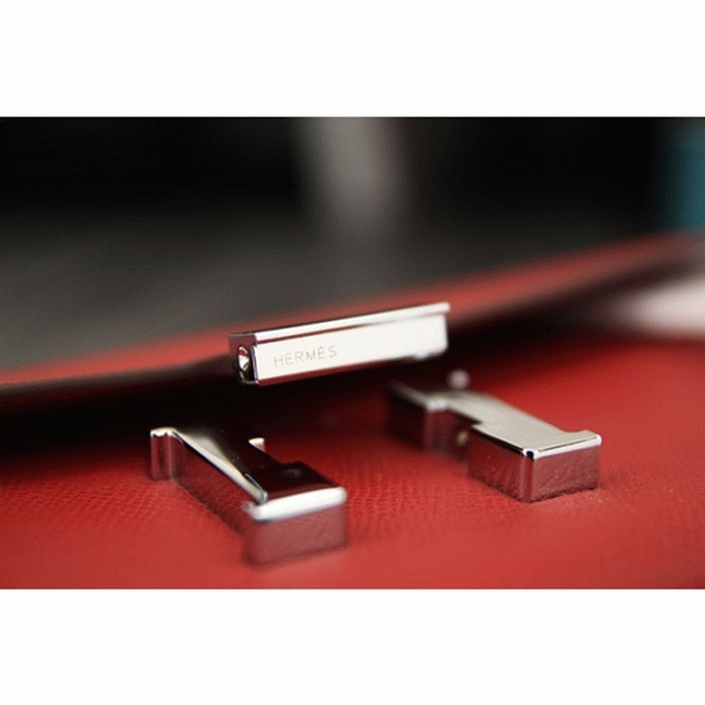 Red AAA fake H**me5 Constance wallet