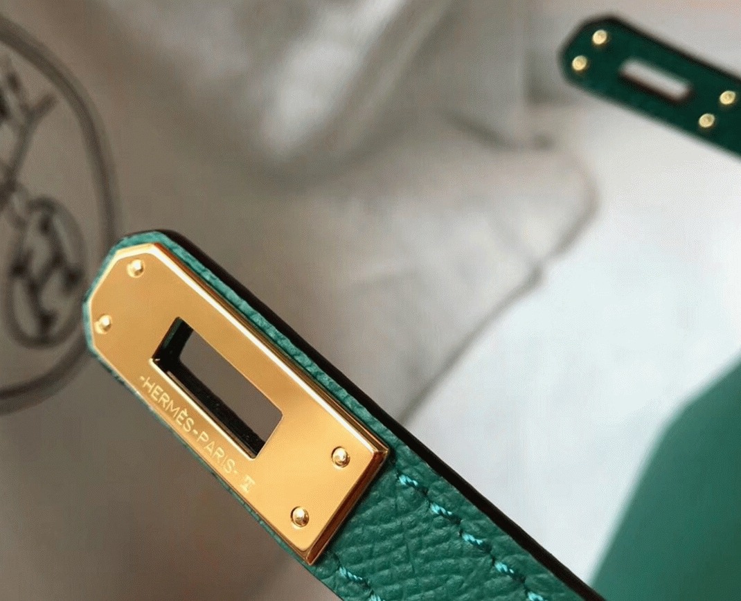 H**me5 Kelly Mini II Bag Replica in Vert Vertigo