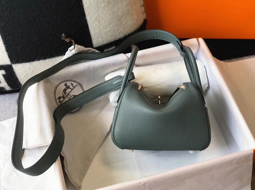Best replica H**me5 Lindy Mini handbag in vert amande
