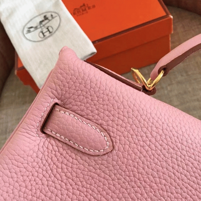 Pink Clemence Replica H**me5 Kelly Retourne 28cm Feminine Handbag