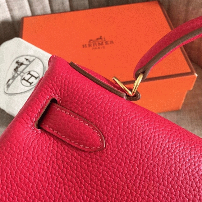 Red Clemence H**me5 Kelly Retourne 28cm Replica Handbag