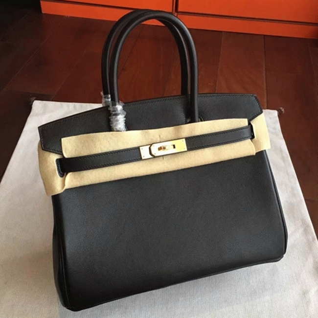H**me5 Birkin 35cm Imitation Designer Bag in Black
