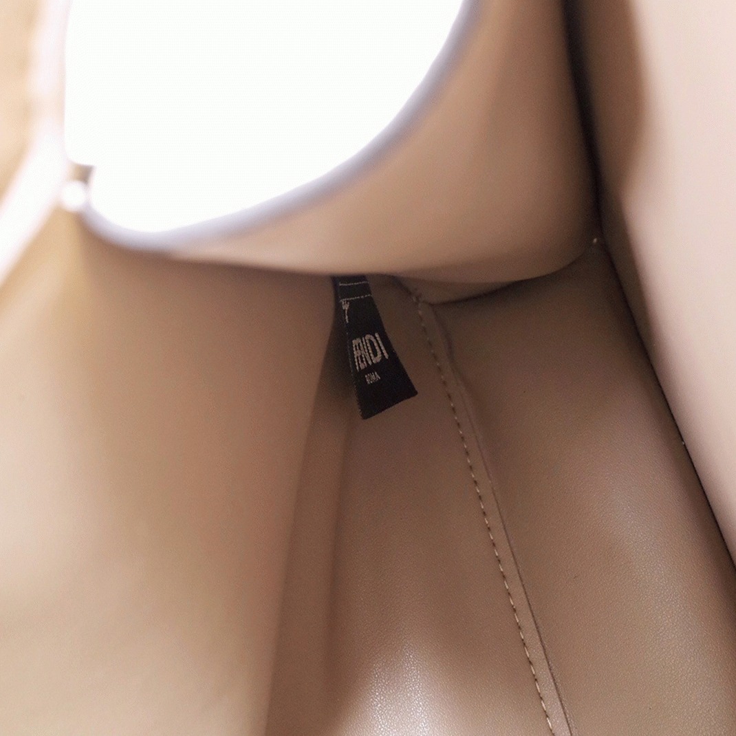 Top Quality Replica F**di Peekaboo ISeeU Small Bag In White Calfskin