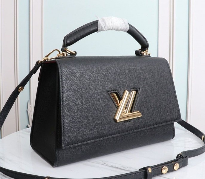 L0vis Vvtt0n Twist One Handle MM Handbag In Black