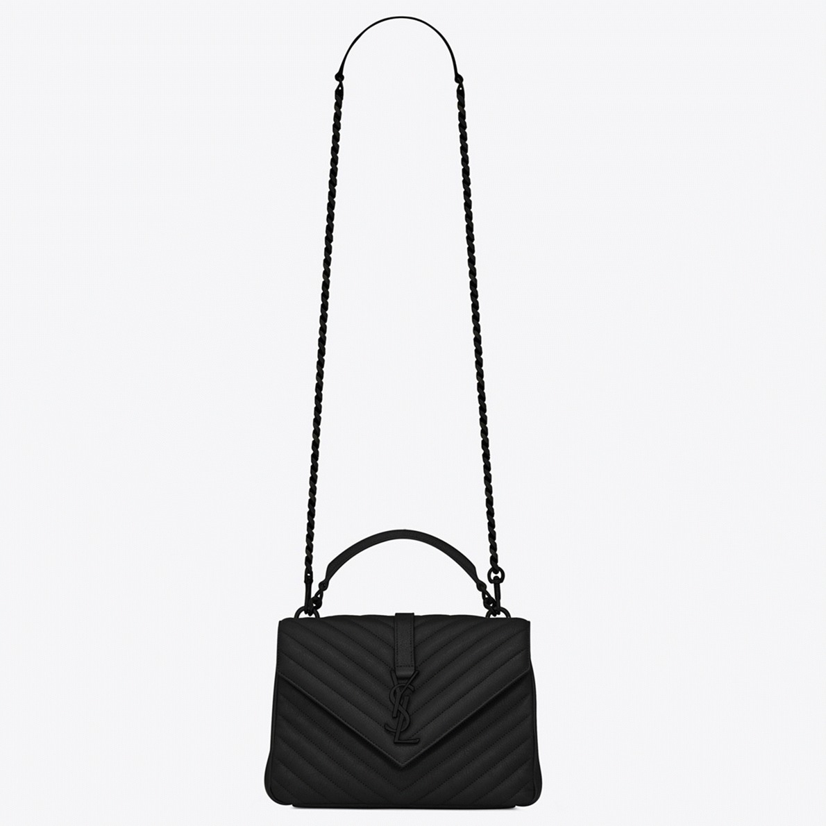 Replica Sa1nt Lau*nt College Medium Chain Bag with Black