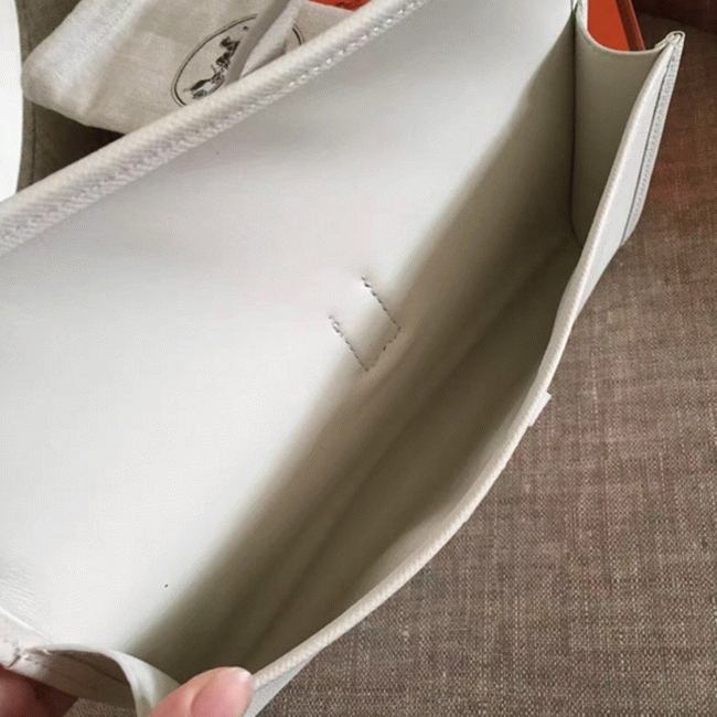 White fake H**me5 Jige Elan clutch bag