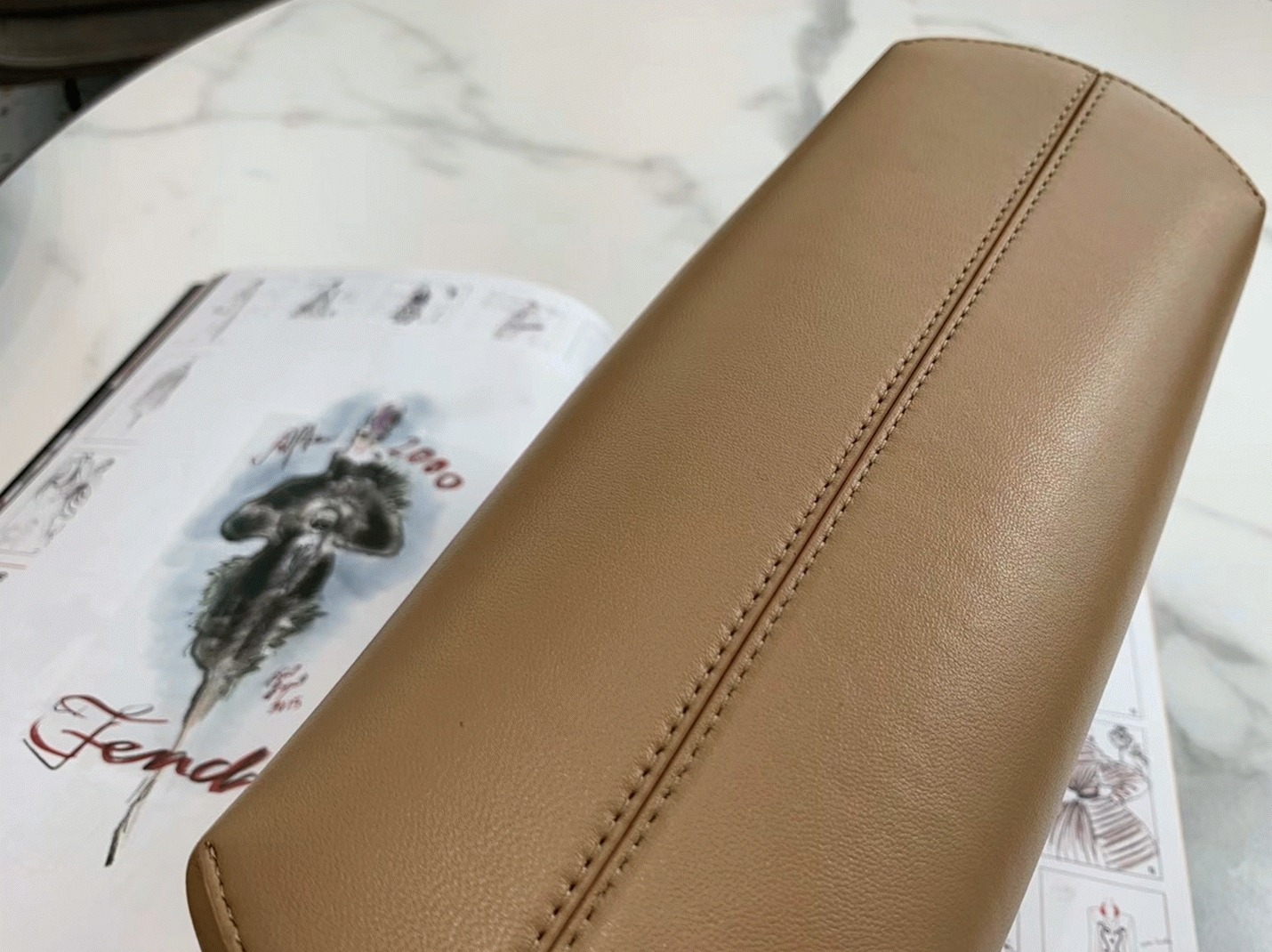 Top Quality Fake F**di First Small Bag In Light Brown