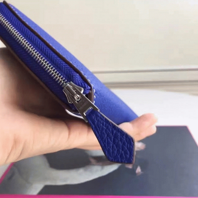Blue Electric Top Replica H**me5 Wallet Azap Zipped