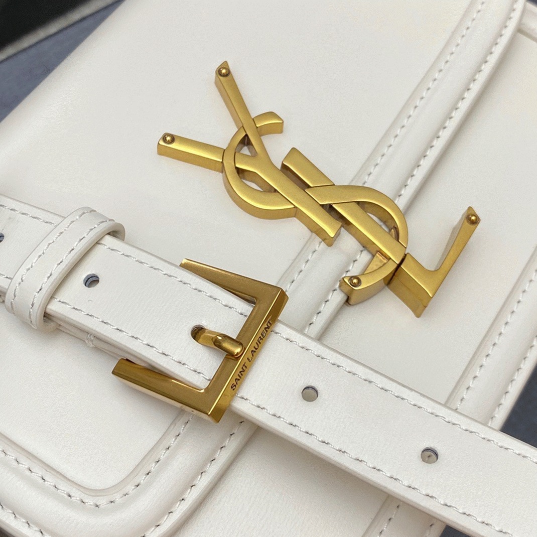 Replica Sa1nt Lau*nt Small Solferino Bag White Calfskin