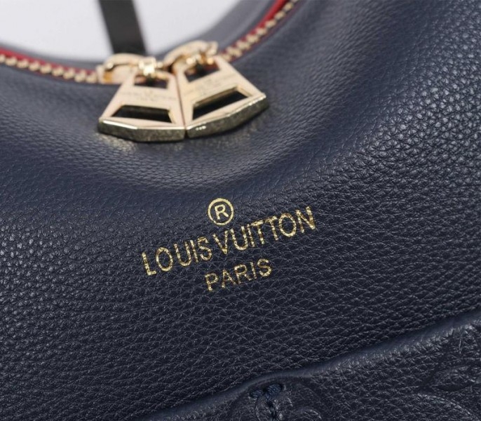 L0vis Vvtt0n Monogram Empreinte Leather Maida Hobo In Navy Blue