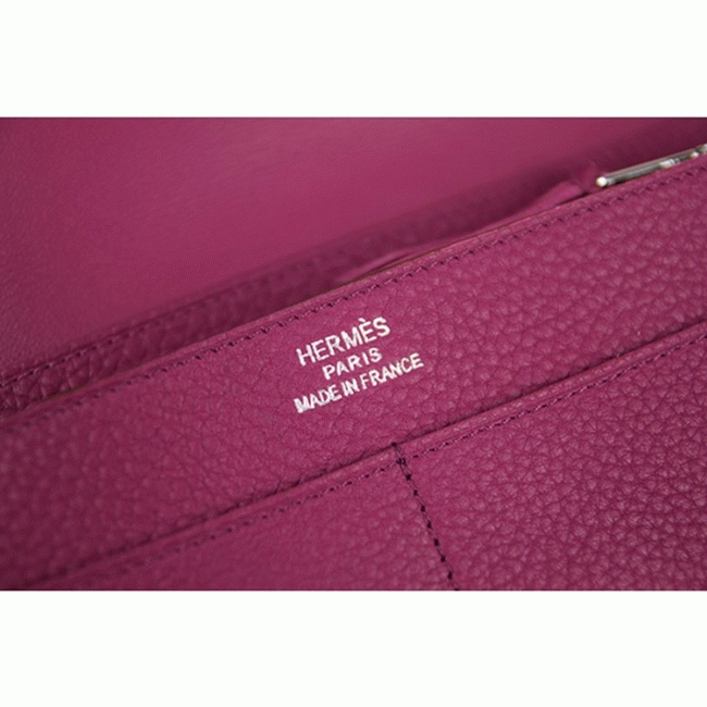 Purple knockoff designer H**me5 Dogon combine wallet