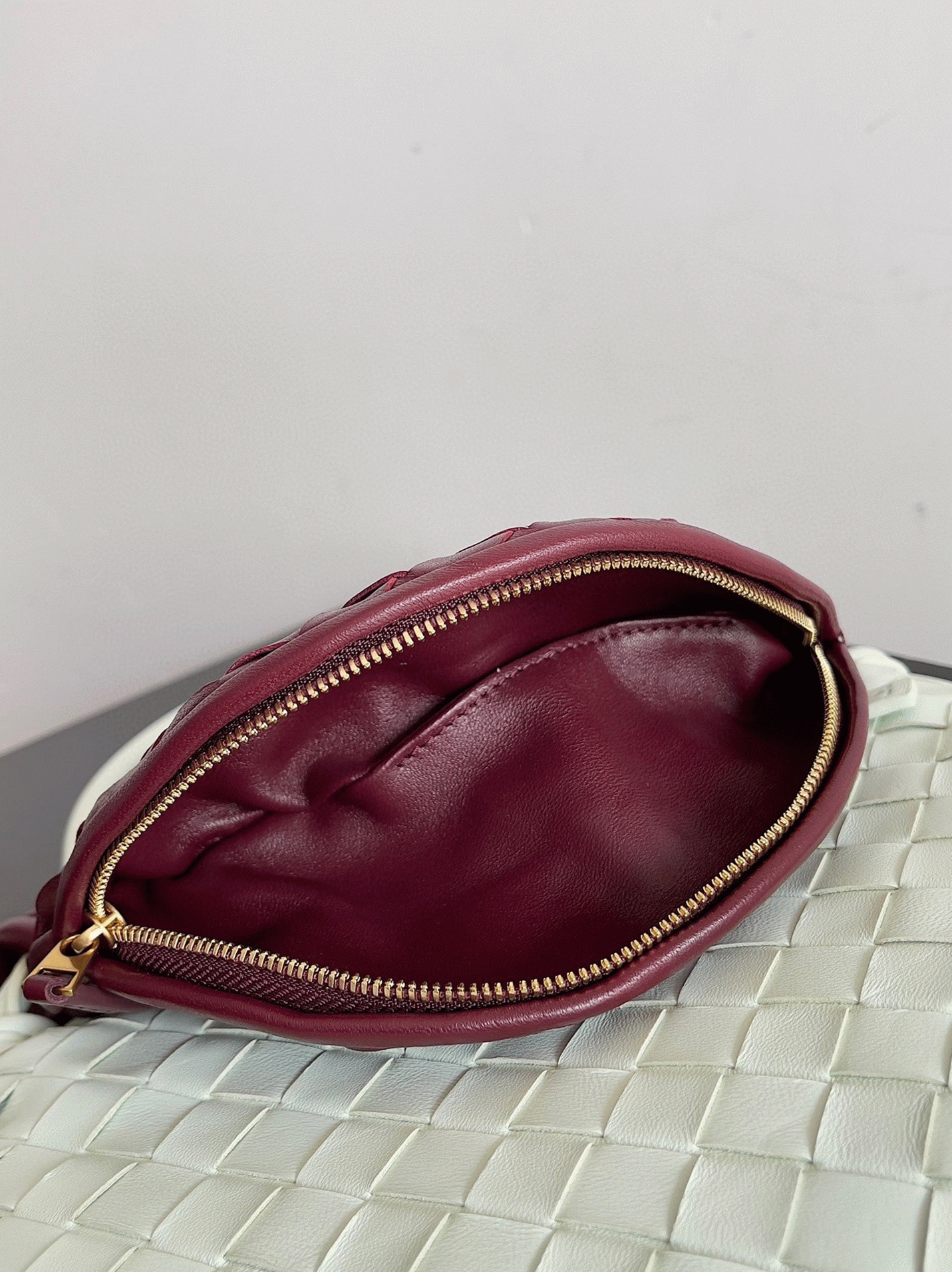 Replica B0tt*ga Ven*ta Gemelli Small Bag Glacier/Barolo