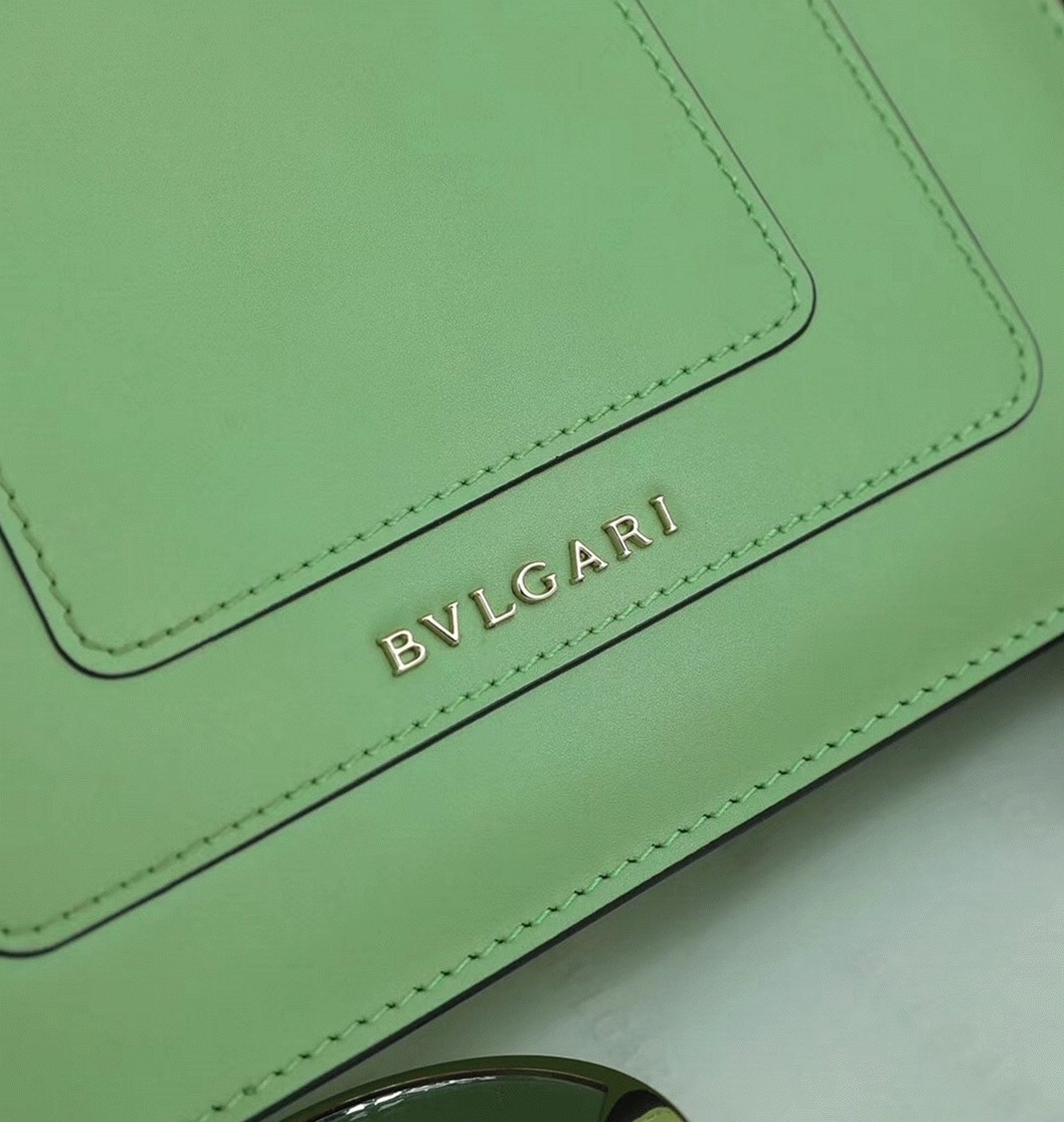 Fake Bv1g*ai Serpenti Forever Small Crossbody Bag Mint Leather